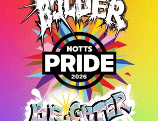 Notts Pride2026logo by PJ Dracovich known online as Sclera Centipede