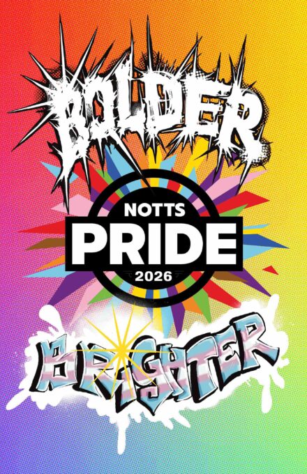 Notts Pride2026logo by PJ Dracovich known online as Sclera Centipede